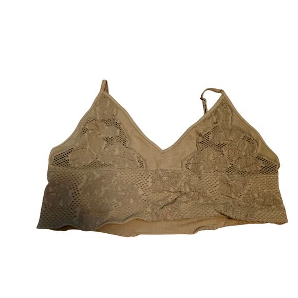Intimately free people embroidered brown braletter - Picture 1 of 3